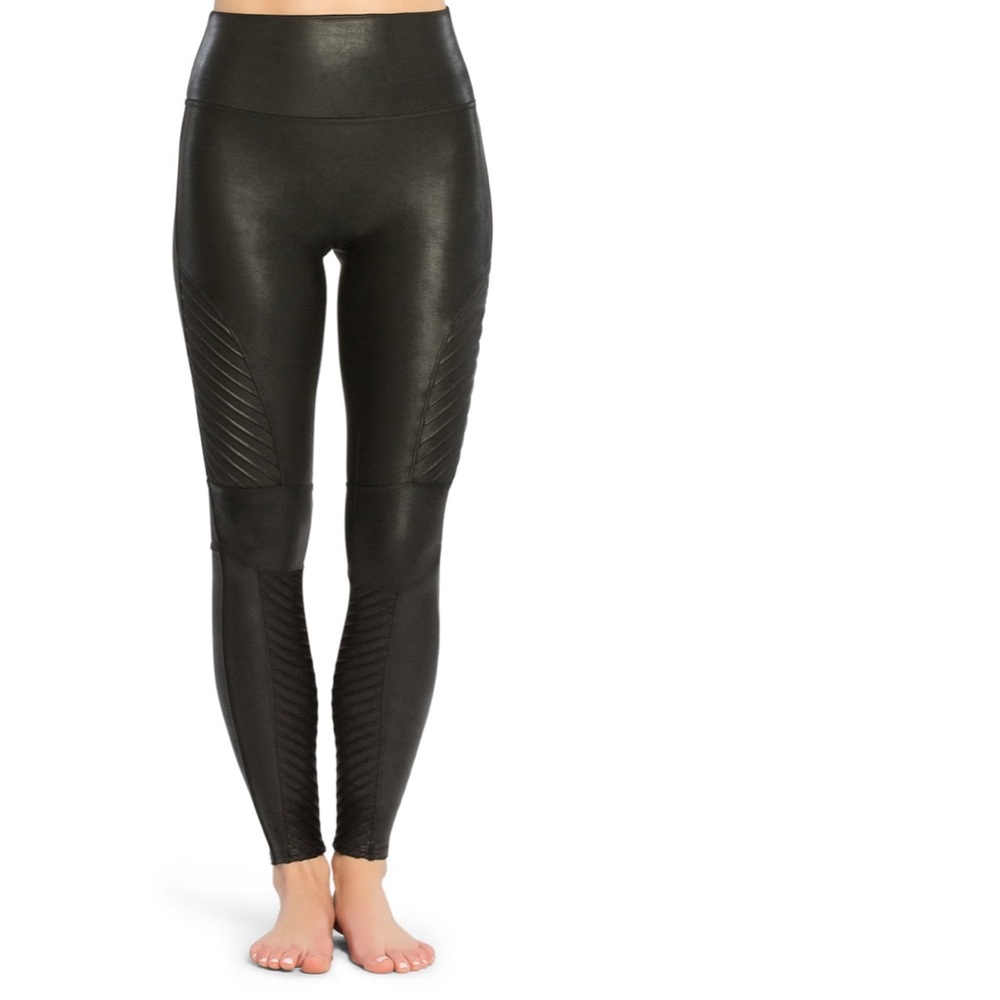 NWT Spanx Faux Leather Moto Leggings